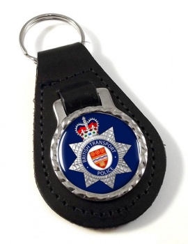 British Transport Police Leather Key Fob