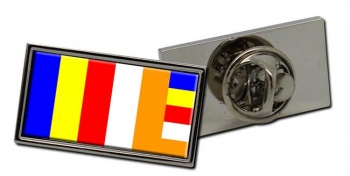 Buddhist Flag Pin Badge