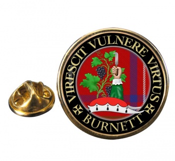 Burnett Scottish Clan Round Pin Badge