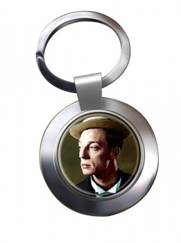 Buster Keaton Chrome Key Ring