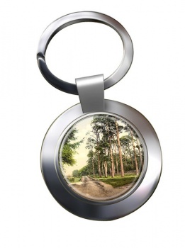 A Camberley Road Surrey Chrome Key Ring