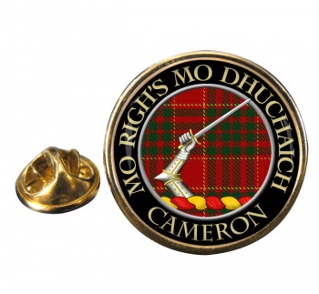 Cameron ancient Scottish Clan Round Pin Badge