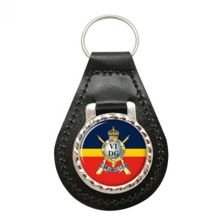 Carabiniers 6th Dragoon Guards, British Army Leather Key Fob