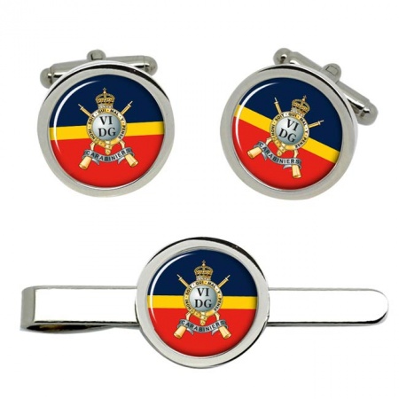 Carabiniers 6th Dragoon Guards, British Army Cufflinks and Tie Clip Set