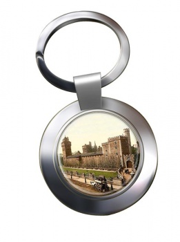 Cardiff Castle Chrome Key Ring