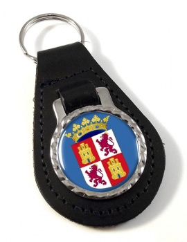 Castile and Leon Castilla y Leon (Spain) Leather Key Fob