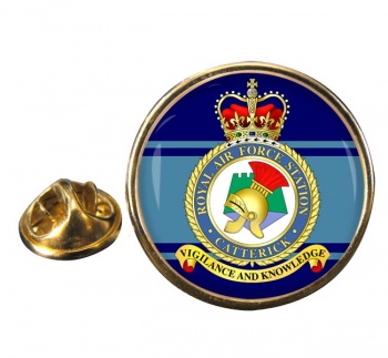 RAF Station Catterick Round Pin Badge