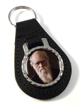 Charles Darwin Leather Key Fob
