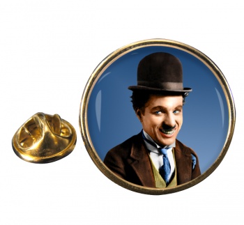 Charlie Chaplin Round Pin Badge