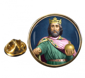 Charlemagne Round Pin Badge