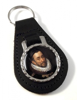 Holy Roman Emperor Charles V Leather Key Fob