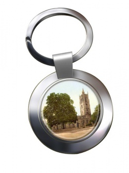 Cheddar Church Somerset Chrome Key Ring