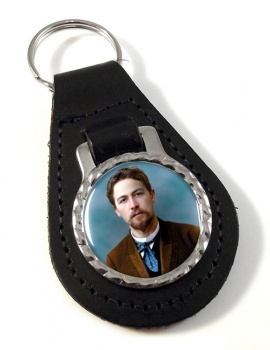 Anton Chekhov Leather Key Fob