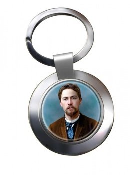 Anton Chekhov Chrome Key Ring