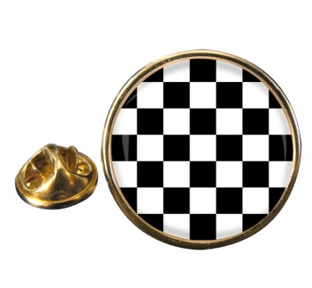 Chequered (Checkered) Floor of King Solomon’s Temple Round Pin Badge