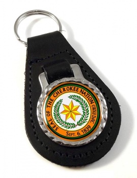 Cherokee Nation (Tribe) Leather Key Fob