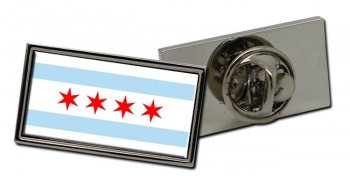 Chicago IL Flag Pin Badge