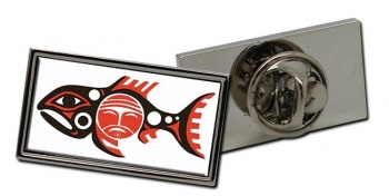Chinook Tribe Flag Pin Badge