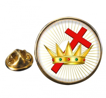 Chivalric Rite Masonic Order Round Pin Badge