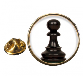 Chess Pawn Round Pin Badge