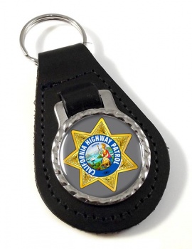 California Highway Patrol Leather Key Fob