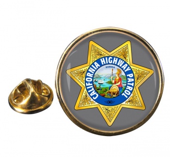 California Highway Patrol Round Pin Badge