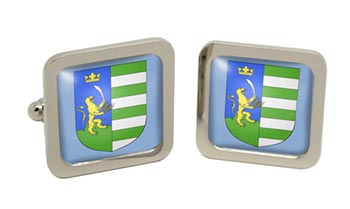 Bks (Hungary) Square Cufflinks in Chrome Box
