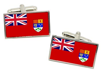 Canada (pre 1965) Flag Cufflinks in Chrome Box