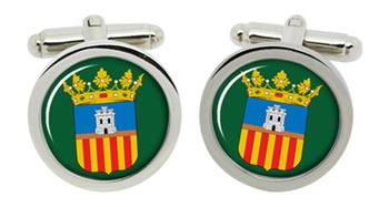 Castile and Len (Spain) Cufflinks in Chrome Box