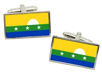 Nueva Esparta (Venezuela) Flag Cufflinks in Chrome Box