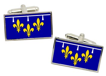 Orlanais (France) Flag Cufflinks in Chrome Box