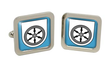 Osnabrck (Germany) Square Cufflinks in Chrome Box