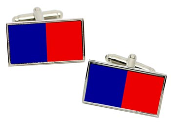 Paris (France) Flag Cufflinks in Chrome Box
