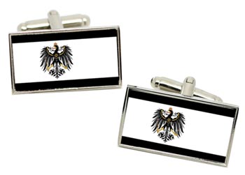 Prussia (Germany) Flag Cufflinks in Chrome Box