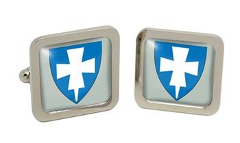 Rogaland (Norway) Square Cufflinks in Chrome Box