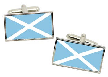 San Andrs (Colombia) Flag Cufflinks in Chrome Box