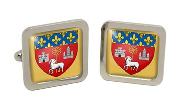 Toulouse (France) Square Cufflinks in Chrome Box