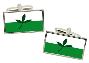 Vaups (Colombia) Flag Cufflinks in Chrome Box