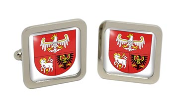 Warmińsko-Mazurskie (Poland) Square Cufflinks in Chrome Box