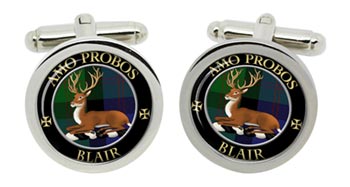 Blair Scottish Clan Cufflinks in Chrome Box