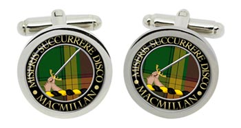 Macmillan Scottish Clan Cufflinks in Chrome Box