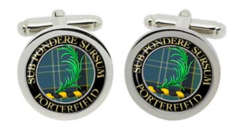 Porterfield Scottish Clan Cufflinks in Chrome Box