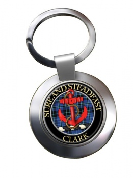 Clark anchor Scottish Clan Chrome Key Ring