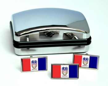 Cleveland OH Flag Cufflink and Tie Pin Set