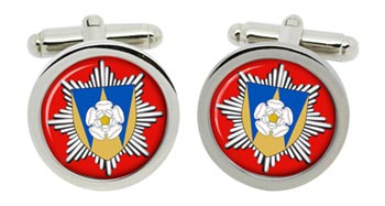 West Yorkshire Fire and Rescue Cufflinks in Chrome Box