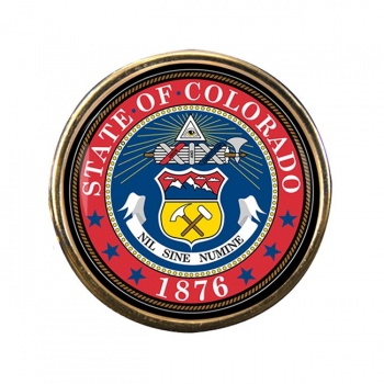 Colorado Round Pin Badge