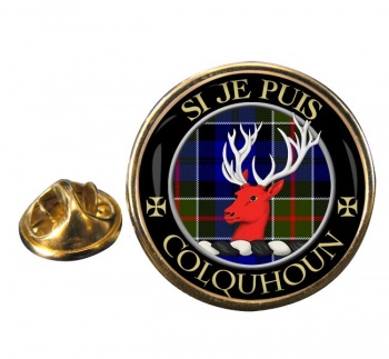 Colquhoun Scottish Clan Round Pin Badge