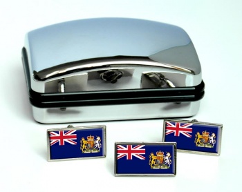 Consular Officer Afloat Rectangle Cufflink and Tie Pin Set
