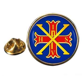 Red Cross of Constantine Round Pin Badge