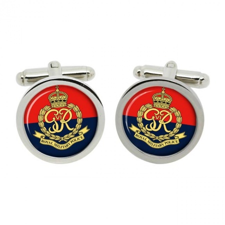 Corps of Royal Military Police (RMP) GR Cufflinks in Chrome Box